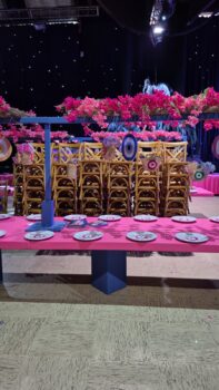 évenement le palmerais avec le mobilier de 126 Events